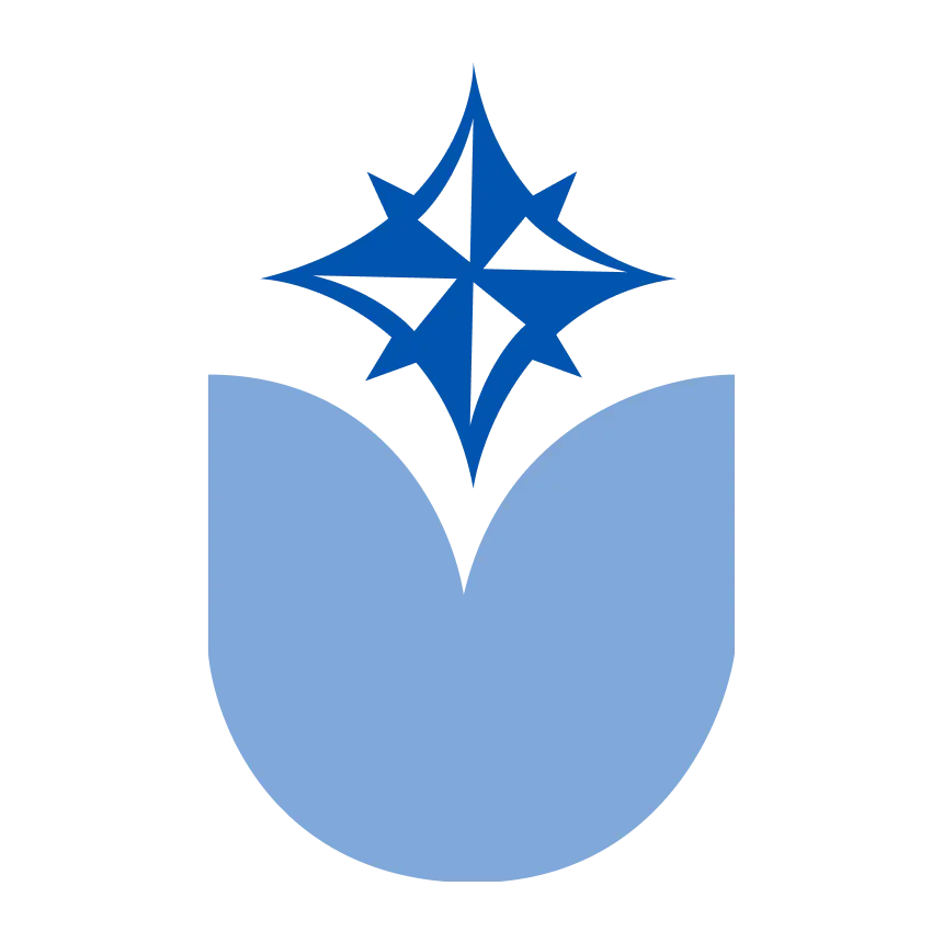 Blue dental star logo icon